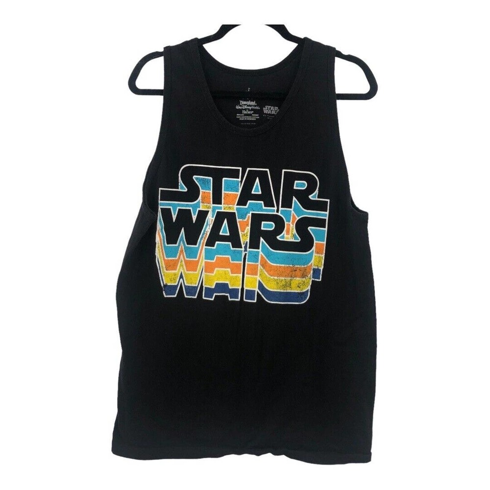 Star Wars Walt Disney World Disneyland Parks Black Sleeveless Tank Top Size L